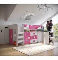 Etagenbett Hochbett mit Schreibtisch TOLEDO 1