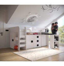 Etagenbett Hochbett mit Schreibtisch TOLEDO 1