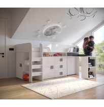 Etagenbett Hochbett mit Schreibtisch TOLEDO 1