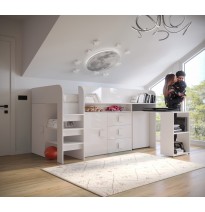 Etagenbett Hochbett mit Schreibtisch TOLEDO 1