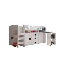 Etagenbett Hochbett mit Schreibtisch TOLEDO 1