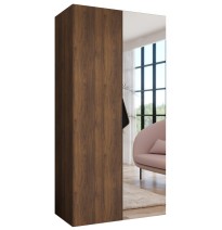 Hoher Drehtürenschrank Kleiderschrank mit Spiegel SANDI 2 - Größe 100cm, 150cm, 200cm, 250cm, 300cm