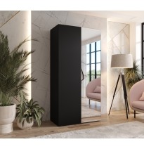 Hoher Drehtürenschrank Kleiderschrank mit Spiegel SANDI 2 - Größe 100cm, 150cm, 200cm, 250cm, 300cm