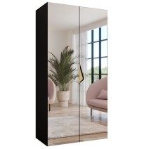 Hoher Drehtürenschrank Kleiderschrank mit Spiegel SANDI 3 - Größe 100cm, 150cm, 200cm, 250cm, 300cm