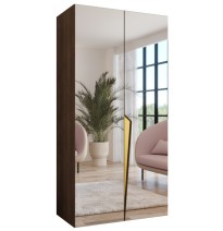 Hoher Drehtürenschrank Kleiderschrank mit Spiegel PIANO 3 - Größe 100cm, 150cm, 200cm, 250cm, 300cm