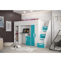 Etagenbett Hochbett mit Schreibtisch PARTY 14