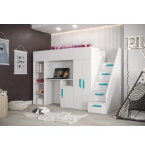 Etagenbett Hochbett mit Schreibtisch PARTY 14