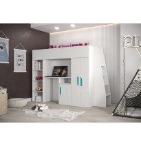 Etagenbett Hochbett mit Schreibtisch PARTY 15