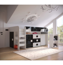 Etagenbett Hochbett mit Schreibtisch TOLEDO 1