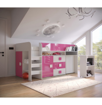 Etagenbett Hochbett mit Schreibtisch TOLEDO 1