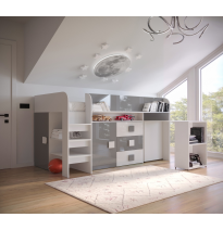 Etagenbett Hochbett mit Schreibtisch TOLEDO 1