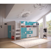 Etagenbett Hochbett mit Schreibtisch TOLEDO 1