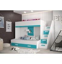 Etagenbett Hochbett mit Treppe PARTY 16