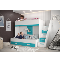 Etagenbett Hochbett mit Treppe PARTY 16