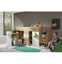 Etagenbett Hochbett mit Schreibtisch SMART 3