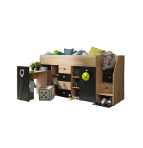 Etagenbett Hochbett mit Schreibtisch SMART 3