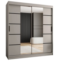 Schiebetürenschrank mit Spiegel Rubino V4 - Größe 100cm 120cm 150cm 180cm 200cm 250cm