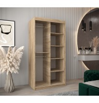 Schiebetürenschrank mit Spiegel Tokyo 3, Tiefe 62 cm, Höhe 200 cm