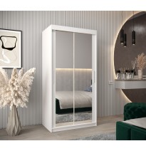 Schiebetürenschrank mit Spiegel Tokyo 3, Tiefe 62 cm, Höhe 200 cm