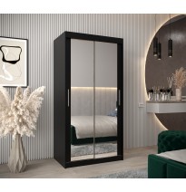 Schiebetürenschrank mit Spiegel Tokyo 3, Tiefe 62 cm, Höhe 200 cm