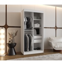 Schiebetürenschrank mit Spiegel SPOTI - Größe 100cm 120cm 150cm 180cm 200cm 250cm