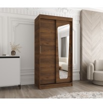 Schiebetürenschrank mit Spiegel MOKA - Größe 100cm 120cm 150cm 180cm 200cm 250cm