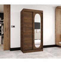 Schiebetürenschrank mit Spiegel ROYAL - Größe 100cm 120cm 150cm 180cm 200cm 250cm