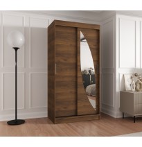 Schiebetürenschrank mit Spiegel MILO - Größe 100cm 120cm 150cm 180cm 200cm 250cm