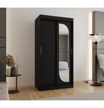Schiebetürenschrank mit Spiegel LUCY - Größe 100cm 120cm 150cm 180cm 200cm 250cm