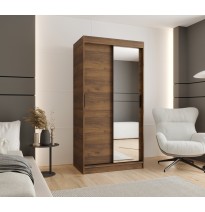 Schiebetürenschrank mit Spiegel Rubino T2 - Größe 100cm 120cm 150cm 180cm 200cm 250cm
