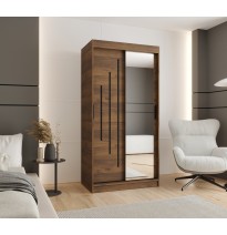 Schiebetürenschrank mit Spiegel Rubino Y2 - Größe 100cm 120cm 150cm 180cm 200cm 250cm