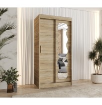 Schiebetürenschrank mit Spiegel SPOTI - Größe 100cm 120cm 150cm 180cm 200cm 250cm