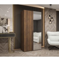 Hoher Drehtürenschrank mit Spiegel Kleiderschrank ALICANTE 2 - Größe 100cm, 150cm, 200cm, 250cm, 300cm