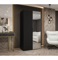 Hoher Drehtürenschrank mit Spiegel Kleiderschrank MARBELLA 2 - Größe 100cm, 150cm, 200cm, 250cm, 300cm