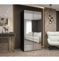 Hoher Drehtürenschrank mit Spiegel Kleiderschrank MARBELLA 3 - Größe 100cm, 150cm, 200cm, 250cm, 300cm