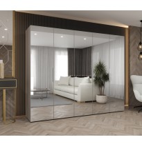 Hoher Drehtürenschrank mit Spiegel Kleiderschrank MARBELLA 3 - Größe 100cm, 150cm, 200cm, 250cm, 300cm