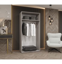 Hoher Drehtürenschrank mit Spiegel Kleiderschrank PARMA 2 - Größe 100cm, 150cm, 200cm, 250cm, 300cm