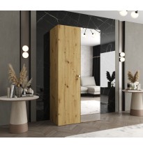 Hoher Drehtürenschrank mit Spiegel Kleiderschrank PARMA 2 - Größe 100cm, 150cm, 200cm, 250cm, 300cm