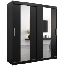 Schiebetürenschrank mit Spiegel POLE - Größe 100cm 120cm 150cm 180cm 200cm 250cm