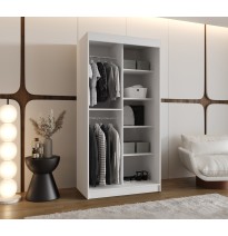 Schiebetürenschrank mit Spiegel SEWILLA - Größe 100cm 120cm 150cm 180cm 200cm 250cm