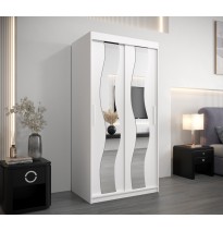 Schiebetürenschrank mit Spiegel SEWILLA - Größe 100cm 120cm 150cm 180cm 200cm 250cm