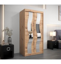 Schiebetürenschrank mit Spiegel SEWILLA - Größe 100cm 120cm 150cm 180cm 200cm 250cm