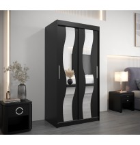 Schiebetürenschrank mit Spiegel SEWILLA - Größe 100cm 120cm 150cm 180cm 200cm 250cm