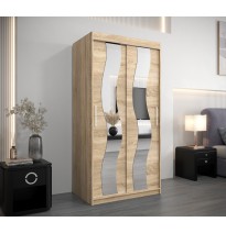 Schiebetürenschrank mit Spiegel SEWILLA - Größe 100cm 120cm 150cm 180cm 200cm 250cm