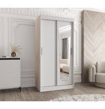 Schiebetürenschrank mit Spiegel MOKA - Größe 100cm 120cm 150cm 180cm 200cm 250cm