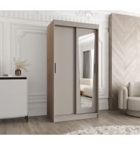 Schiebetürenschrank mit Spiegel MOKA - Größe 100cm 120cm 150cm 180cm 200cm 250cm