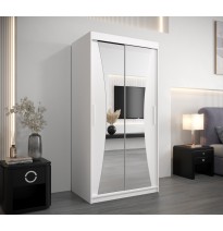 Schiebetürenschrank mit Spiegel MONACO - Größe 100cm 120cm 150cm 180cm 200cm 250cm