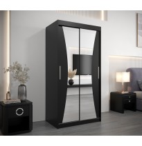 Schiebetürenschrank mit Spiegel MONACO - Größe 100cm 120cm 150cm 180cm 200cm 250cm