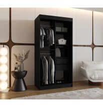 Schiebetürenschrank mit Spiegel RHOMB | 100-250 cm
