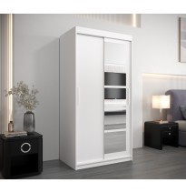 Schiebetürenschrank mit Spiegel ROMA 1 - Größe 100cm 120cm 150cm 180cm 200cm 250cm